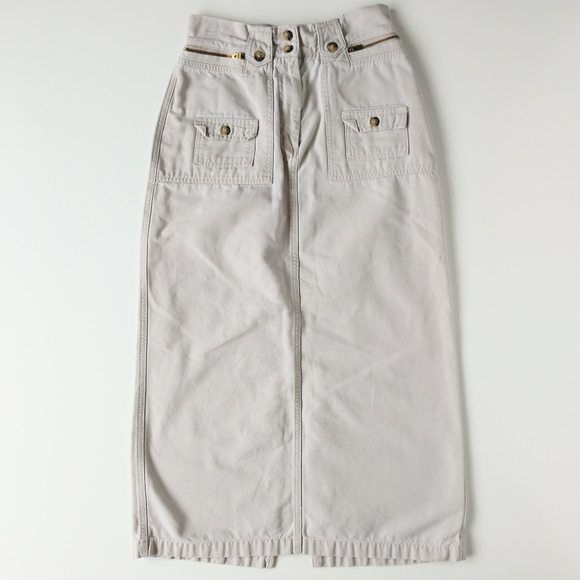 St John's Bay Cotton Canvas Long Pencil Skirt 6 - Picture 3 of 7